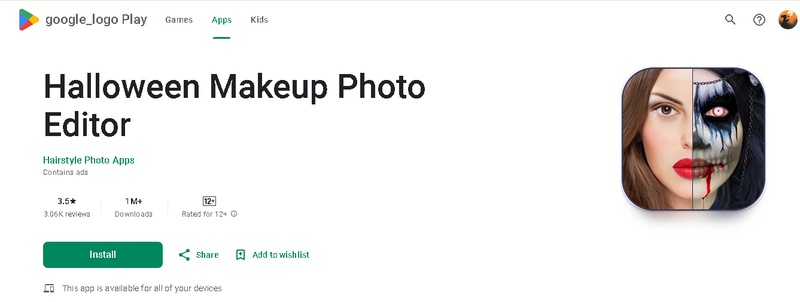 halloween Makeup Photo Editor