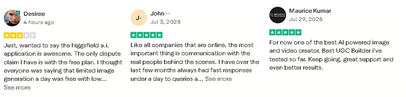 higgsfield ai user reviews