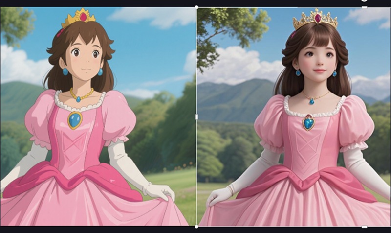 cartoon to real life example
