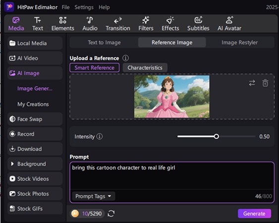 ai cartoon to real life with edimakor