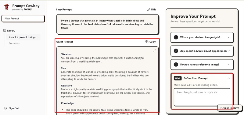 prompt cowboy ai free