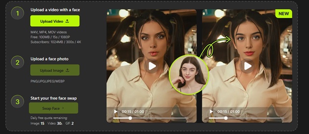 VidMage ai video faceswap