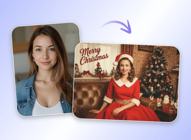 빈티지 크리스마스 AI 필터