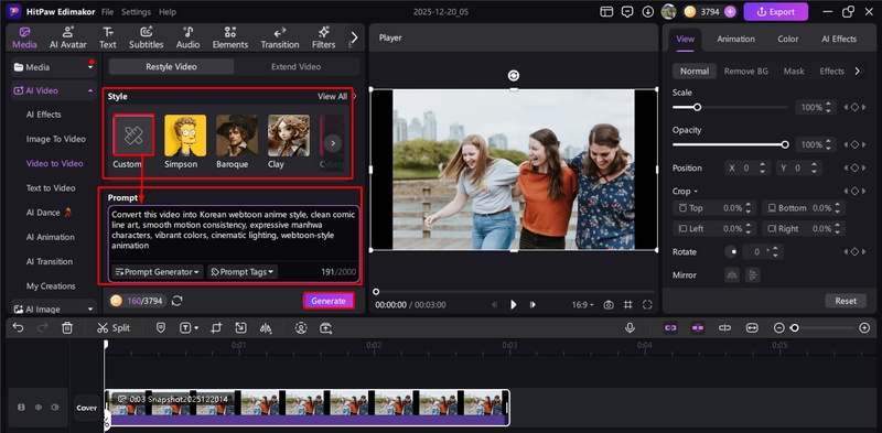 webtoon ai filter photo