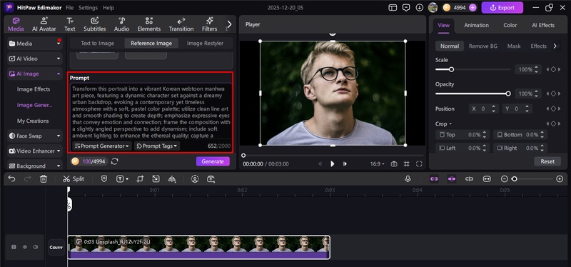 webtoon ai filter tiktok