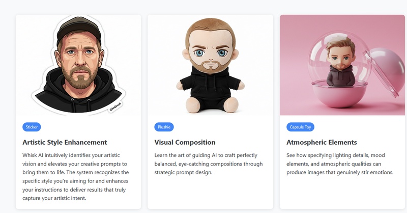 Whisk AI features
