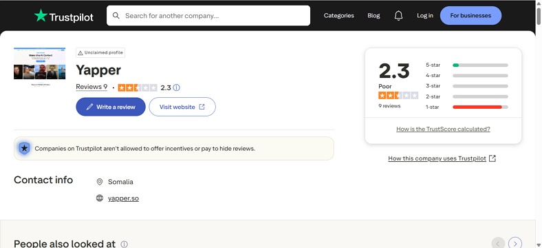 Yapper Ai Review On Trustpilot.Jpg