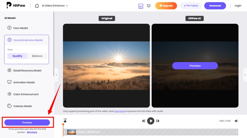 click preview