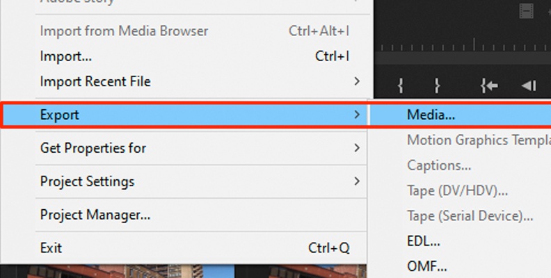 export the video