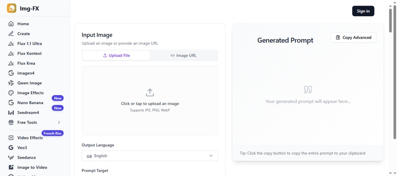 image fx web interface