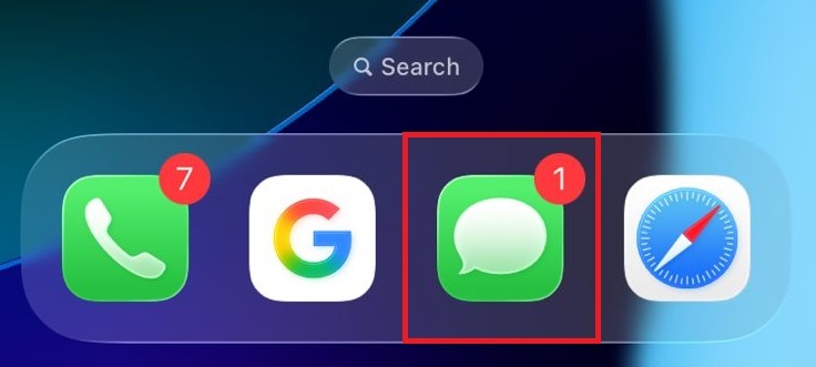 open the messages app