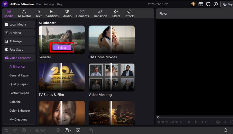 select an enhancement theme