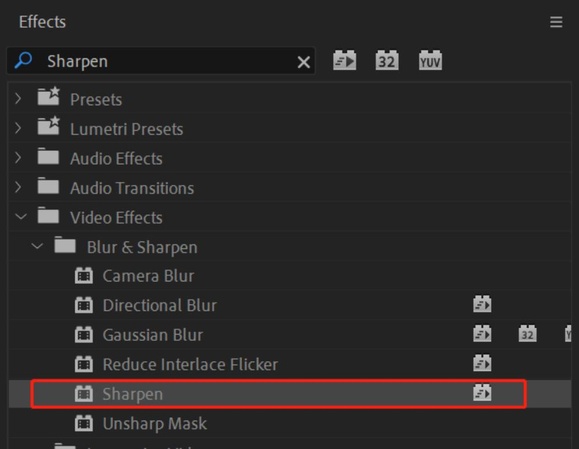 select sharpen