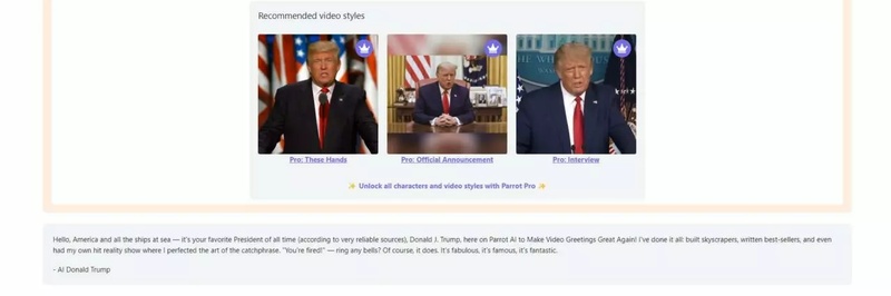 try parrot ai templates