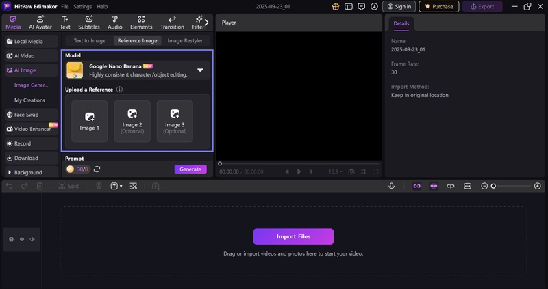 upload a reference image