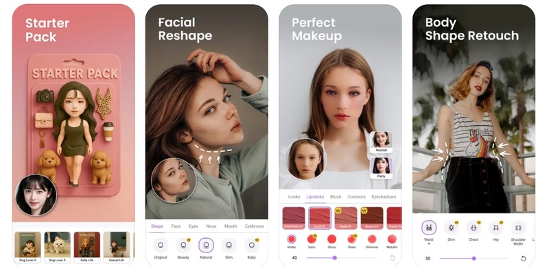 vivid glam app interface