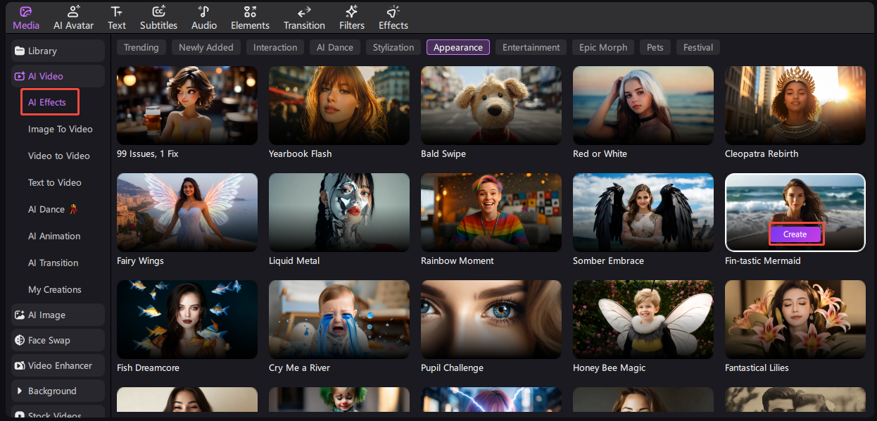 choose body swap effect