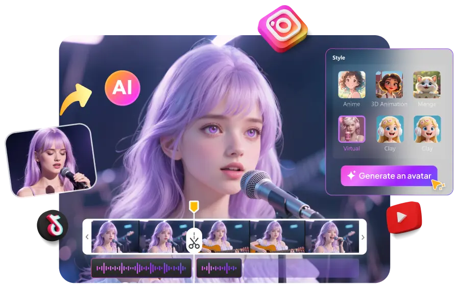 AI 소녀 애니메이션화