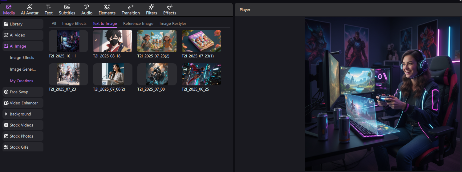 generate ai girl with edimakor