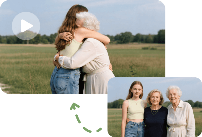 Make multiple people hugging video