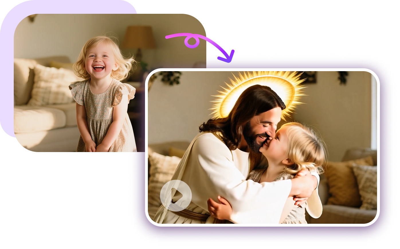 AI Jesus Hug Video Template