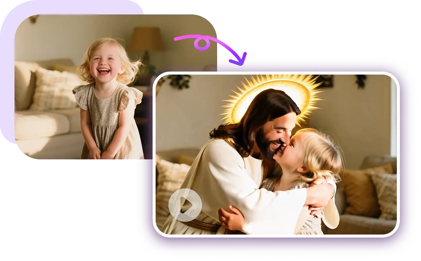 AI Jesus Hug Video Template