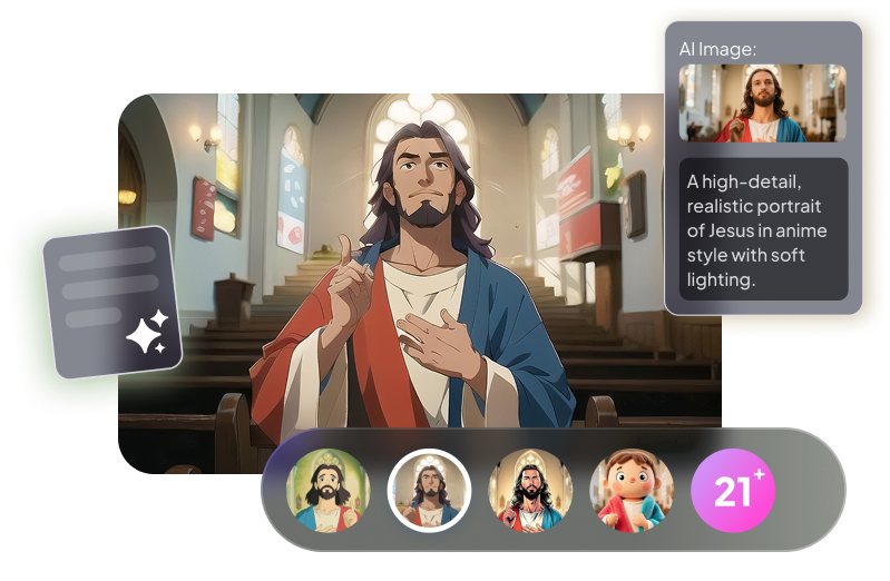 Create unique Jesus AI images