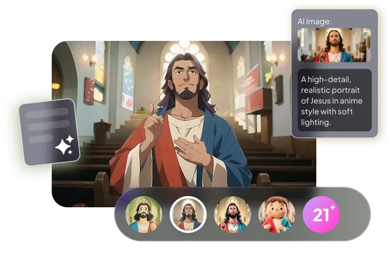 Create unique Jesus AI images