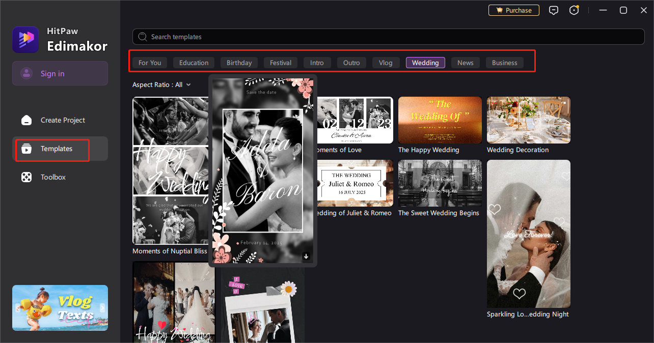 invitation video maker Step 2