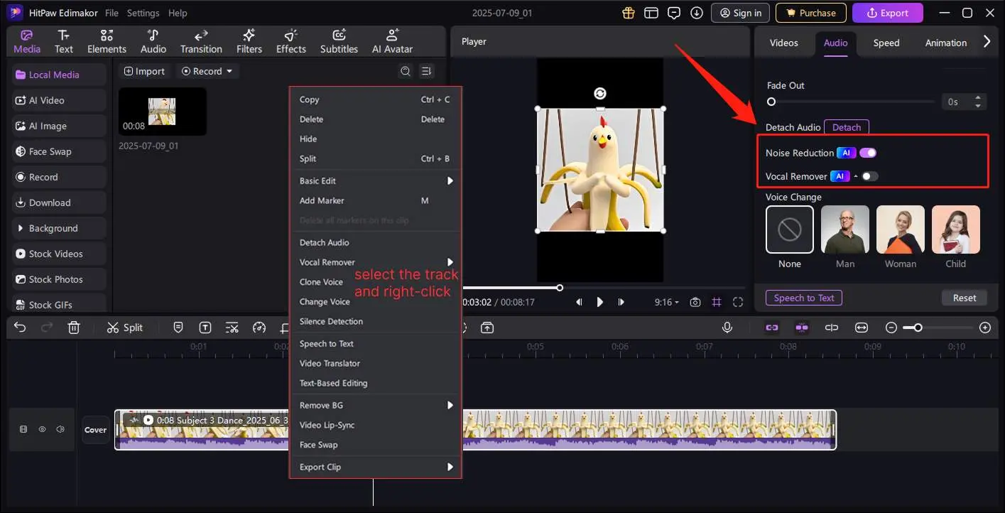 remove background noise Step 2