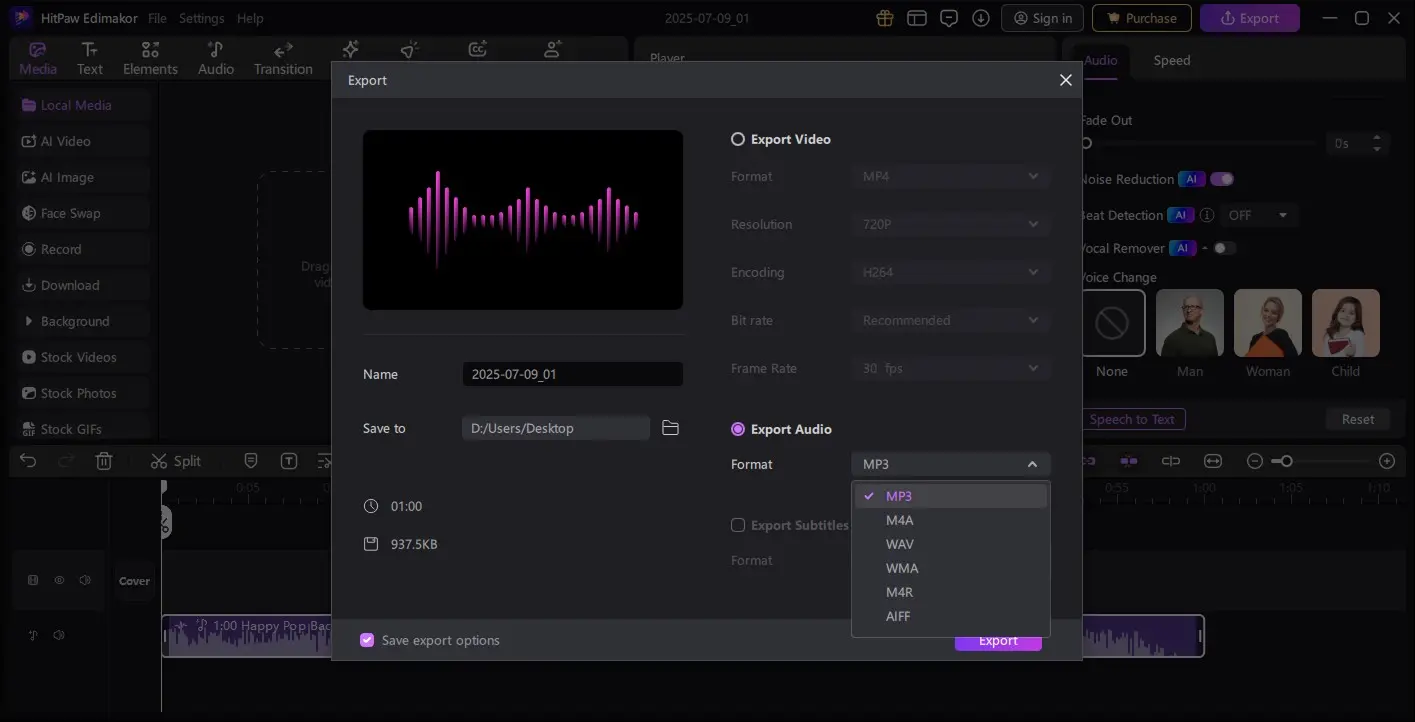 remove background noise Step 3
