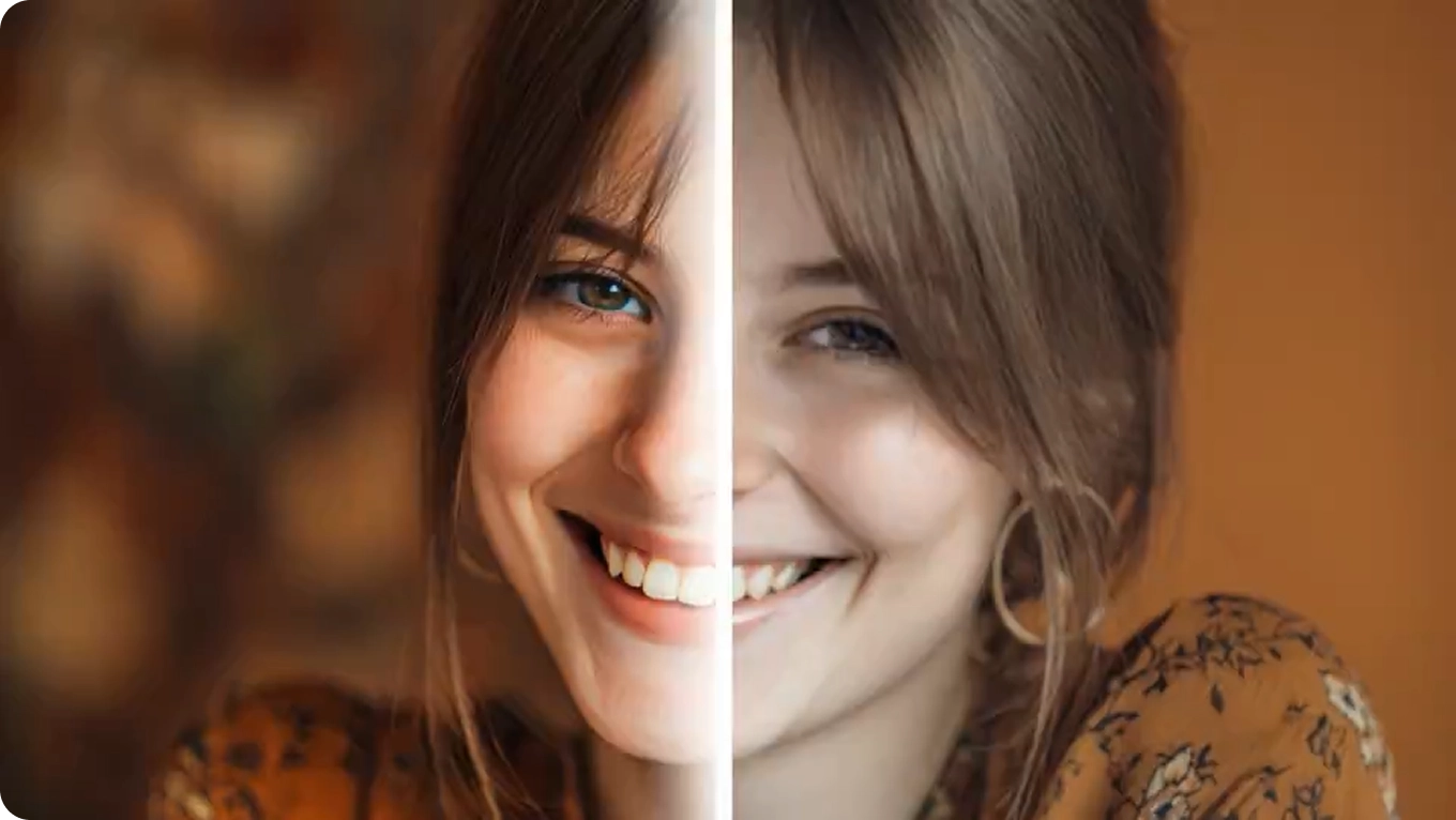 enhance close up face video