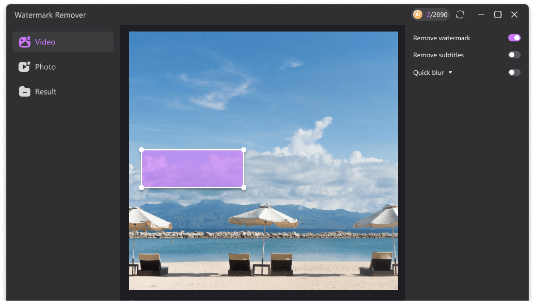 remove watermark from photo/video with edimakor