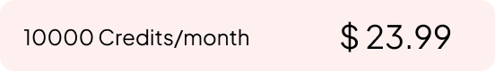 10000 Credits/Month