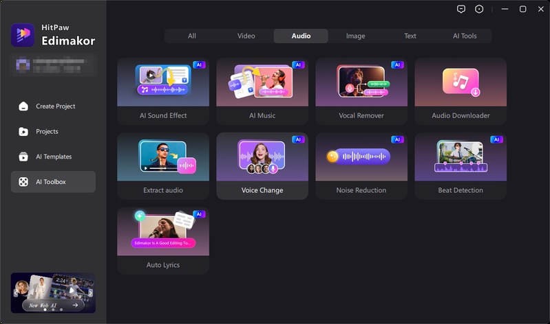 access edimakor ai sound effect generator