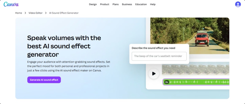 Canva Sound Effect Generator