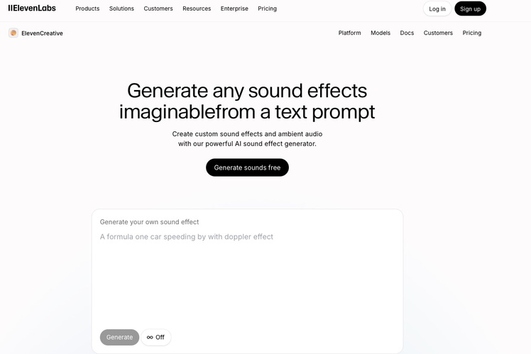 Elevenlabs Sound Effect Generator