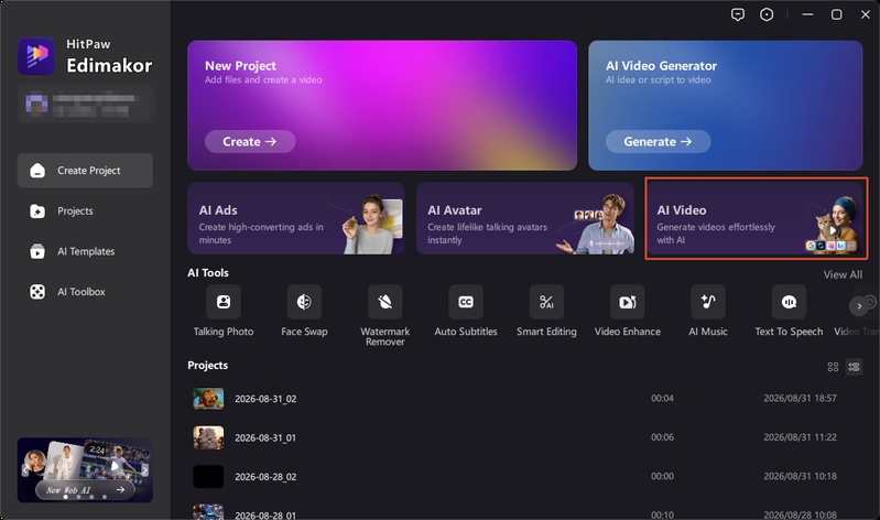 Open Edimakor Ai Video Tool
