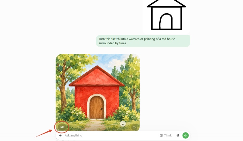 refine the sketch to image result