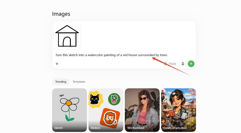 writing a sketch to image prompt