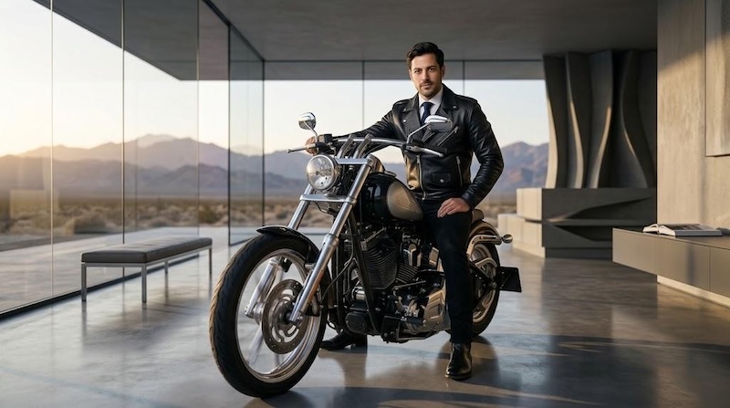 biker ai photo editing prompt gemini