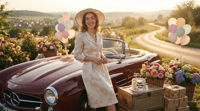 birthday with a classic car