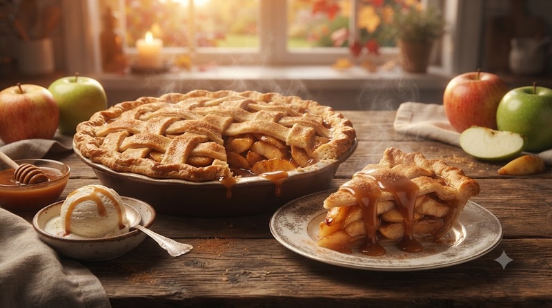 caramel apple pie