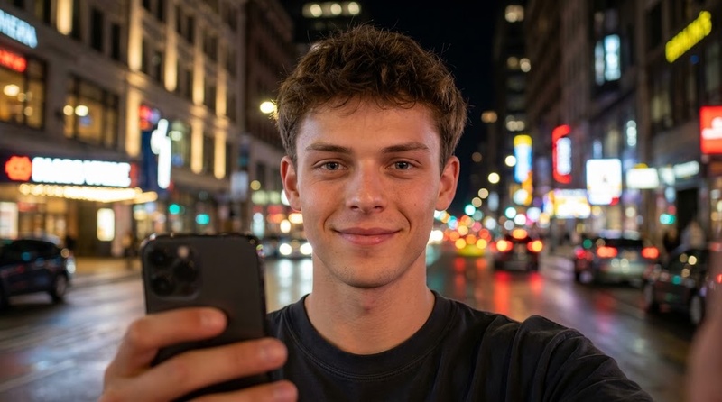 city night selfe prompt