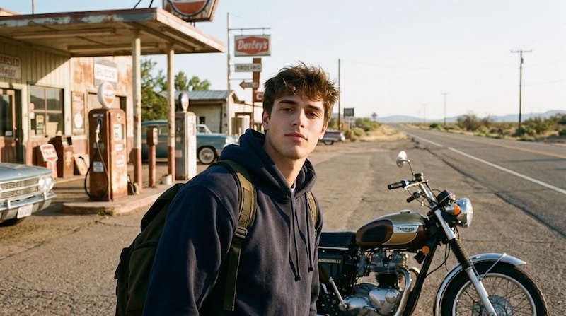 classic vintage biker