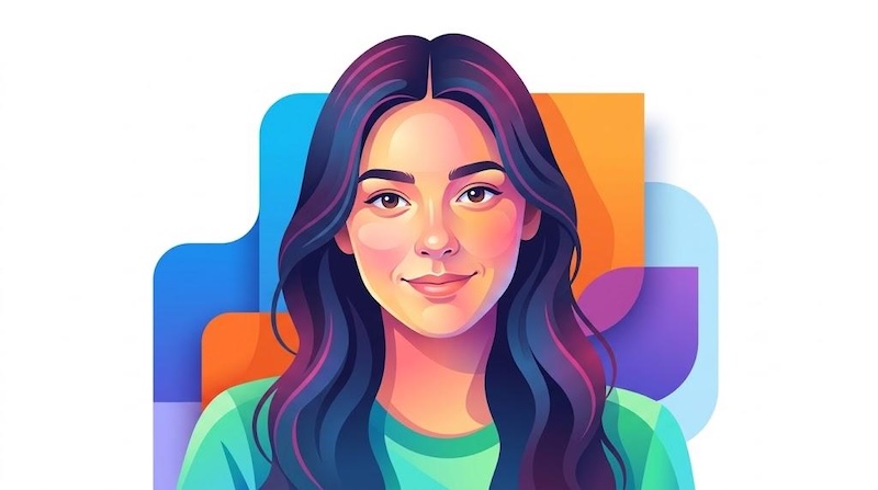 colorful ed vector portrait