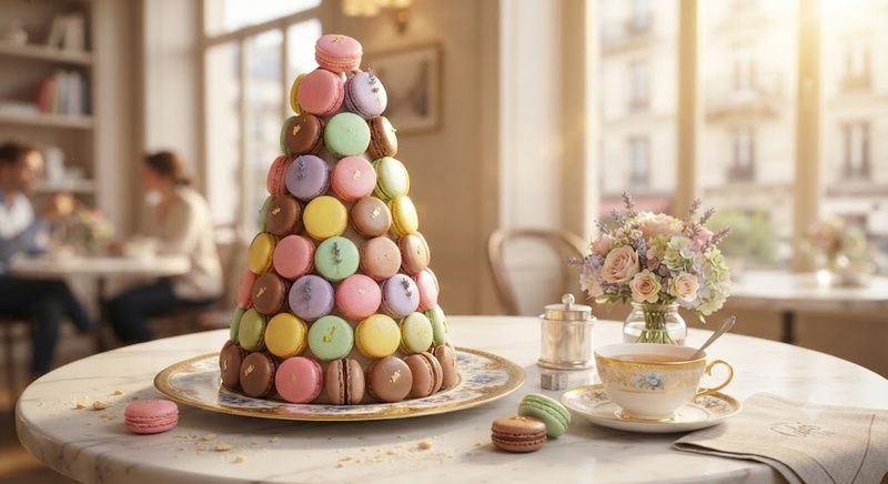 colourful french macaron
