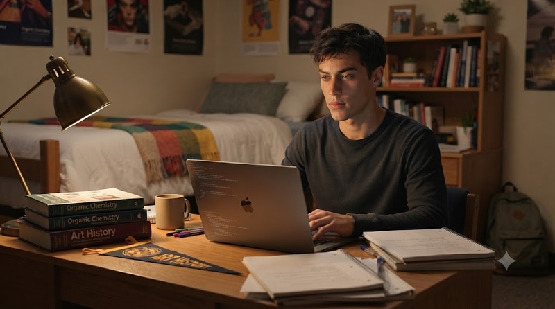 dorm room study