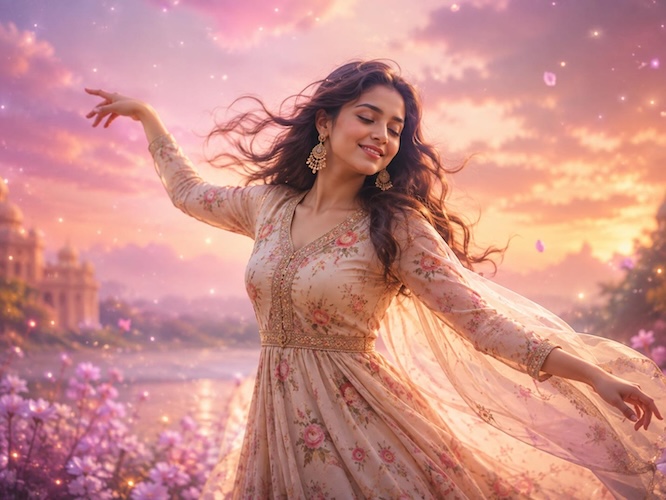 dreamlike slow motion dance