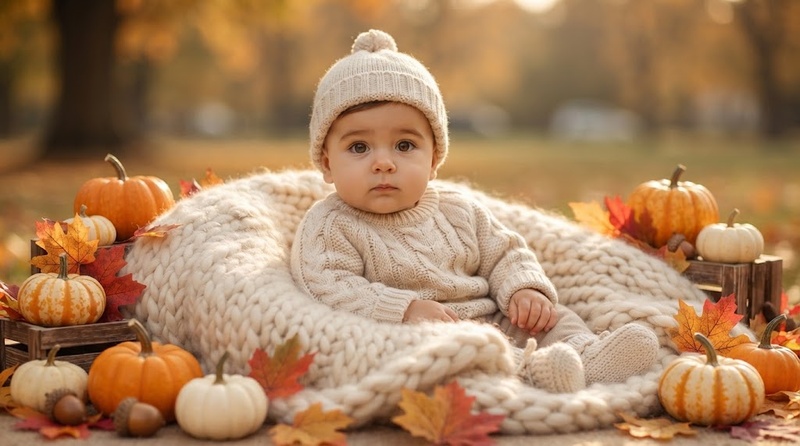 Inspiration photo d'automne pour bébé